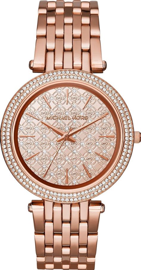 michael kors darci pave rose gold watch